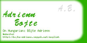 adrienn bojte business card
